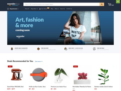 WoonderShop Jungle - Amazon-inspired eCommerce Theme